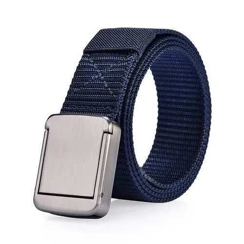 118CM Mens Women Nylon Alloy Buckle Belt Outdoor Casual Military Tactical Durable Pants Strips