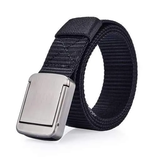 118CM Mens Women Nylon Alloy Buckle Belt Outdoor Casual Military Tactical Durable Pants Strips