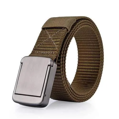 118CM Mens Women Nylon Alloy Buckle Belt Outdoor Casual Military Tactical Durable Pants Strips