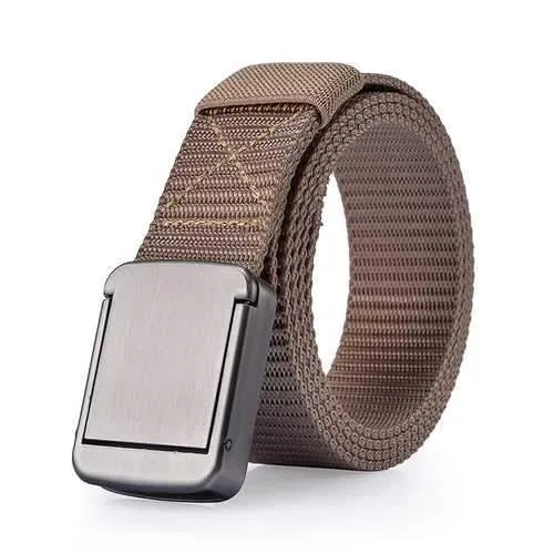 118CM Mens Women Nylon Alloy Buckle Belt Outdoor Casual Military Tactical Durable Pants Strips