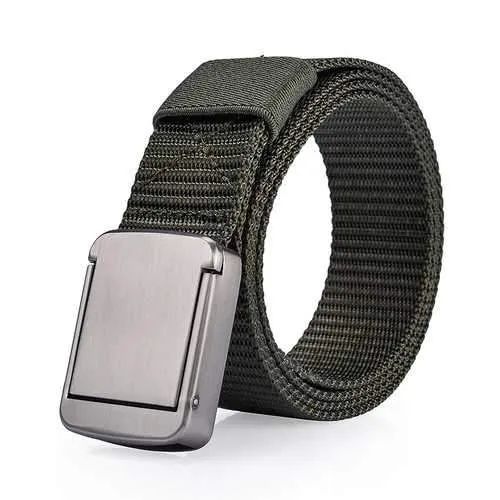 118CM Mens Women Nylon Alloy Buckle Belt Outdoor Casual Military Tactical Durable Pants Strips