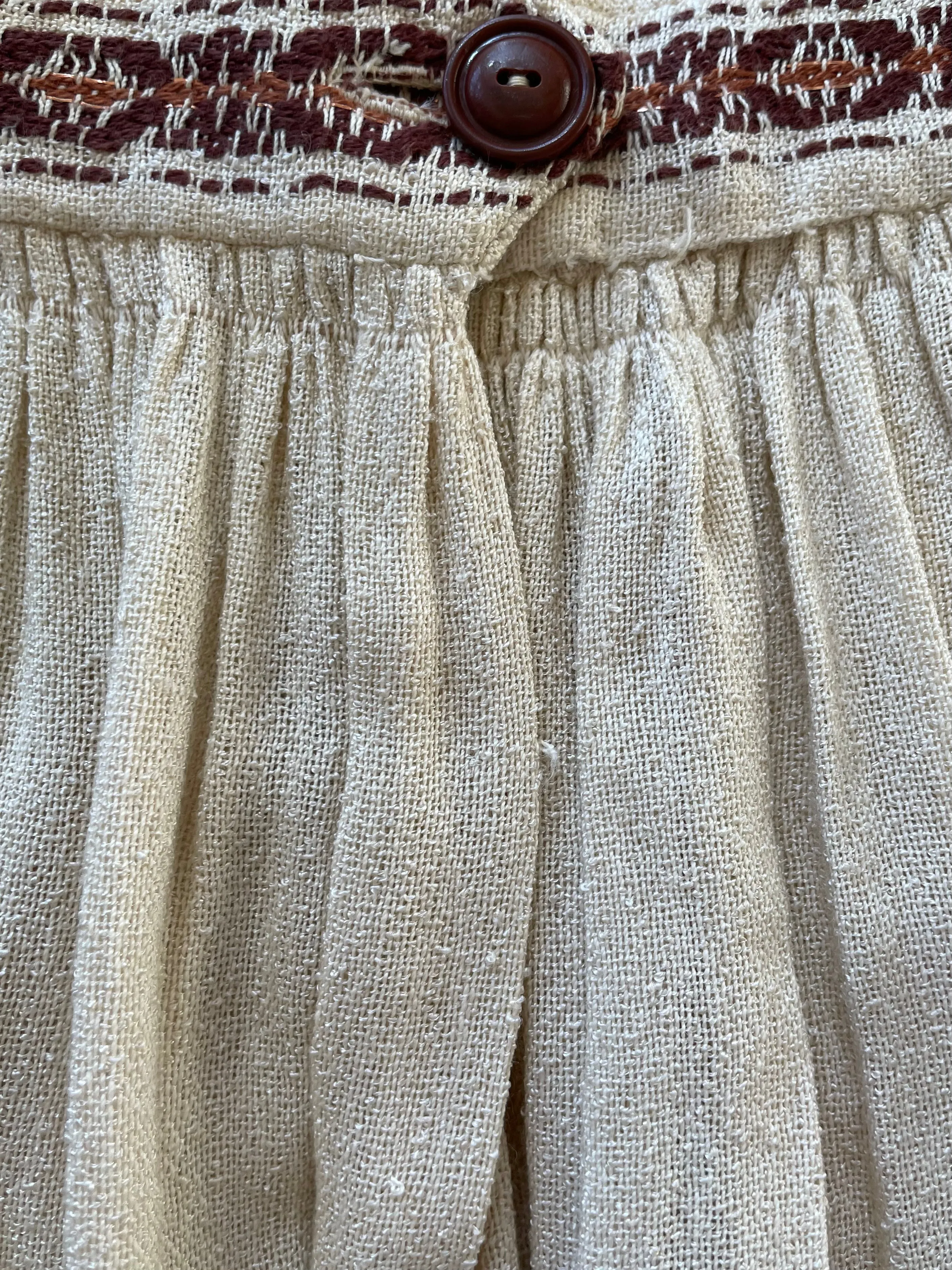 1930s/40s Woven Knit Border Skirt