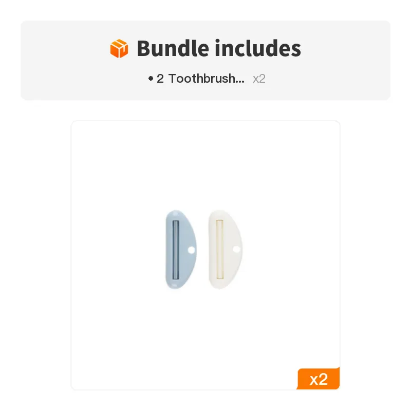 2 Pack Toothpaste Tube Squeezer Dispenser Clips