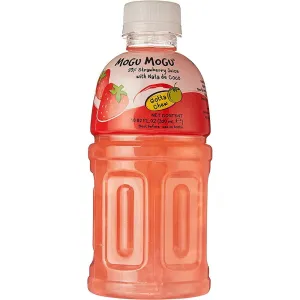 24x Mogu Mogu Drink Getränk mit Erdbeergeschmack und Nata de Coco 320ml