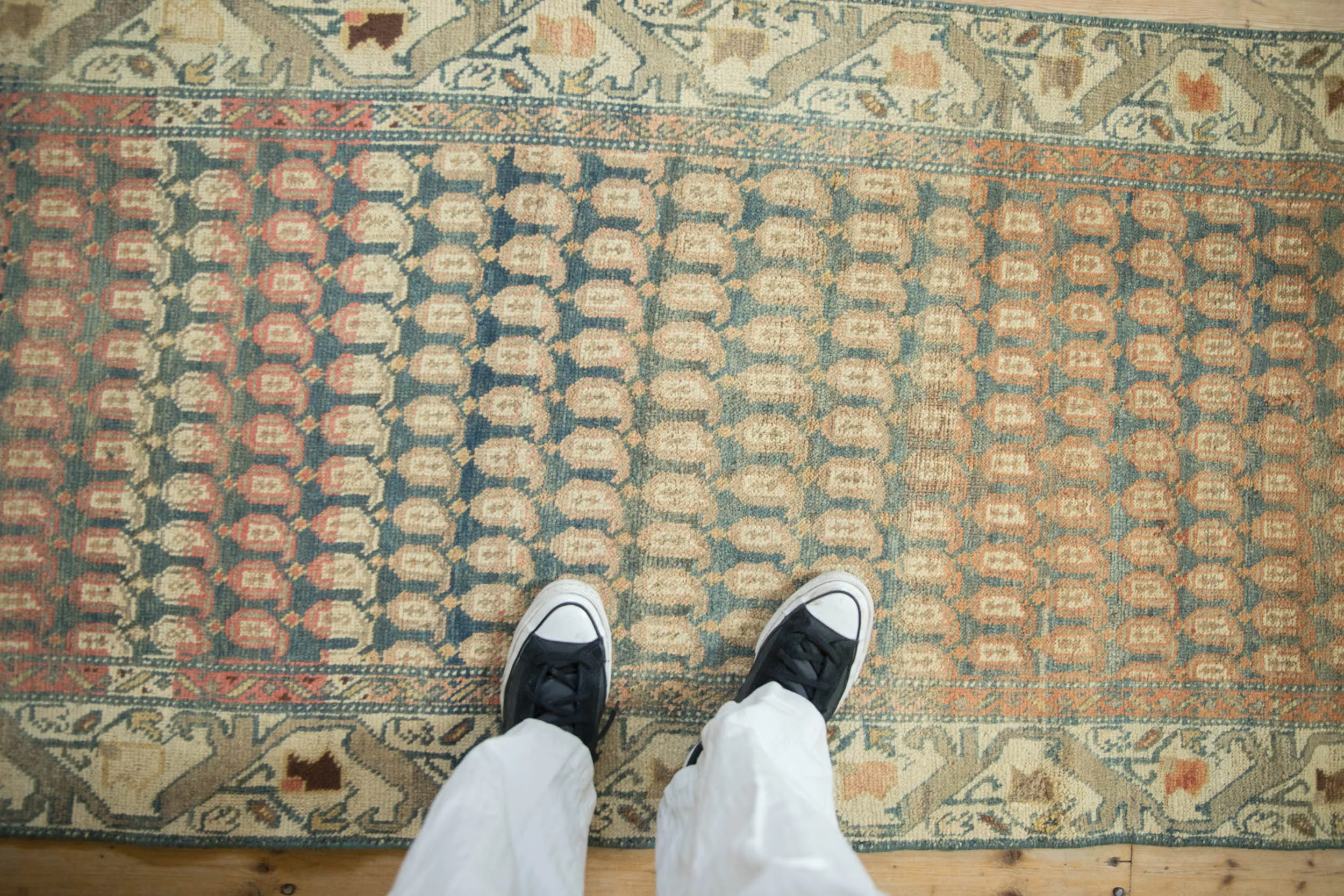 3x10.5 Vintage Distressed Malayer Rug Runner
