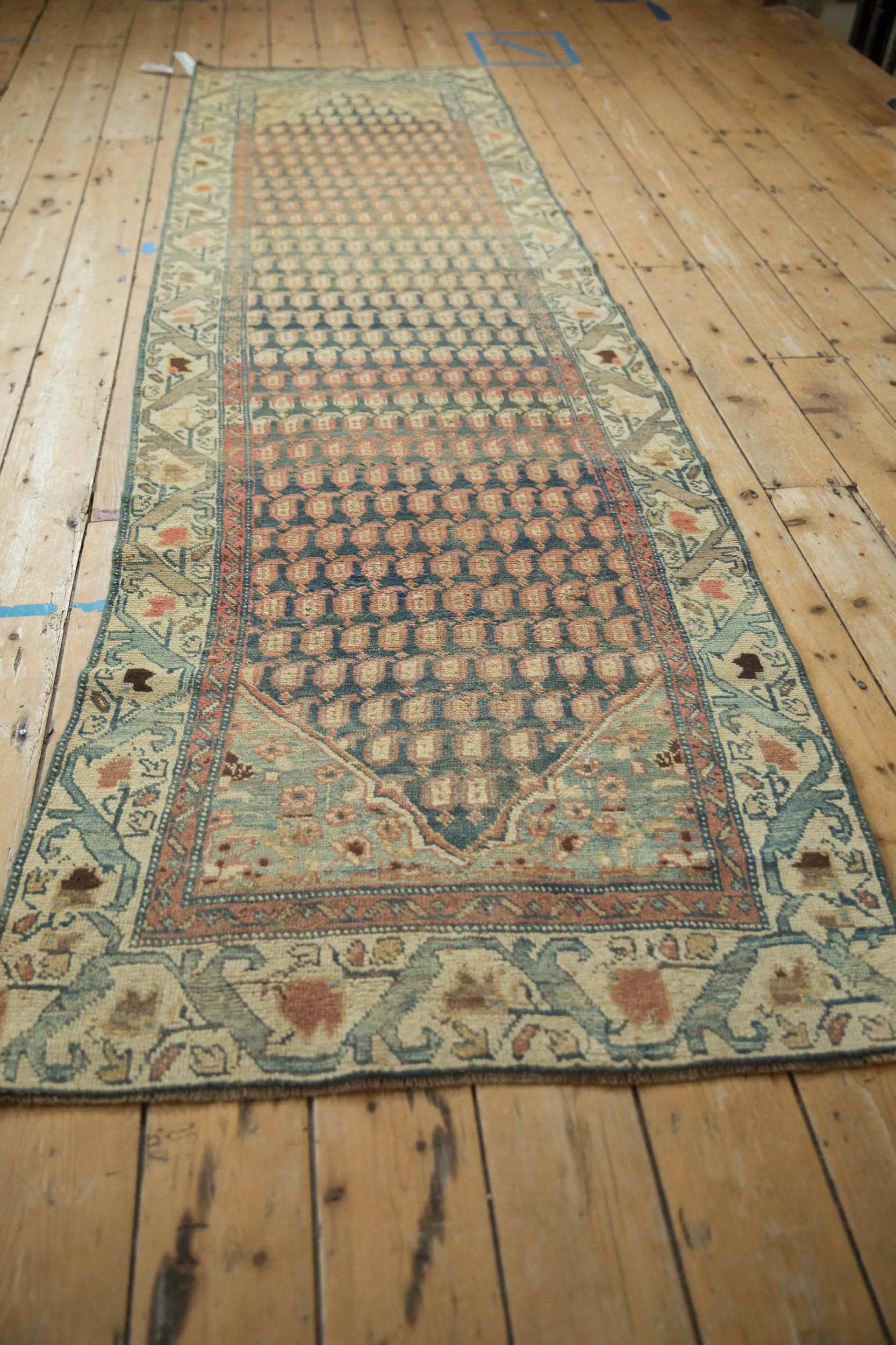 3x10.5 Vintage Distressed Malayer Rug Runner