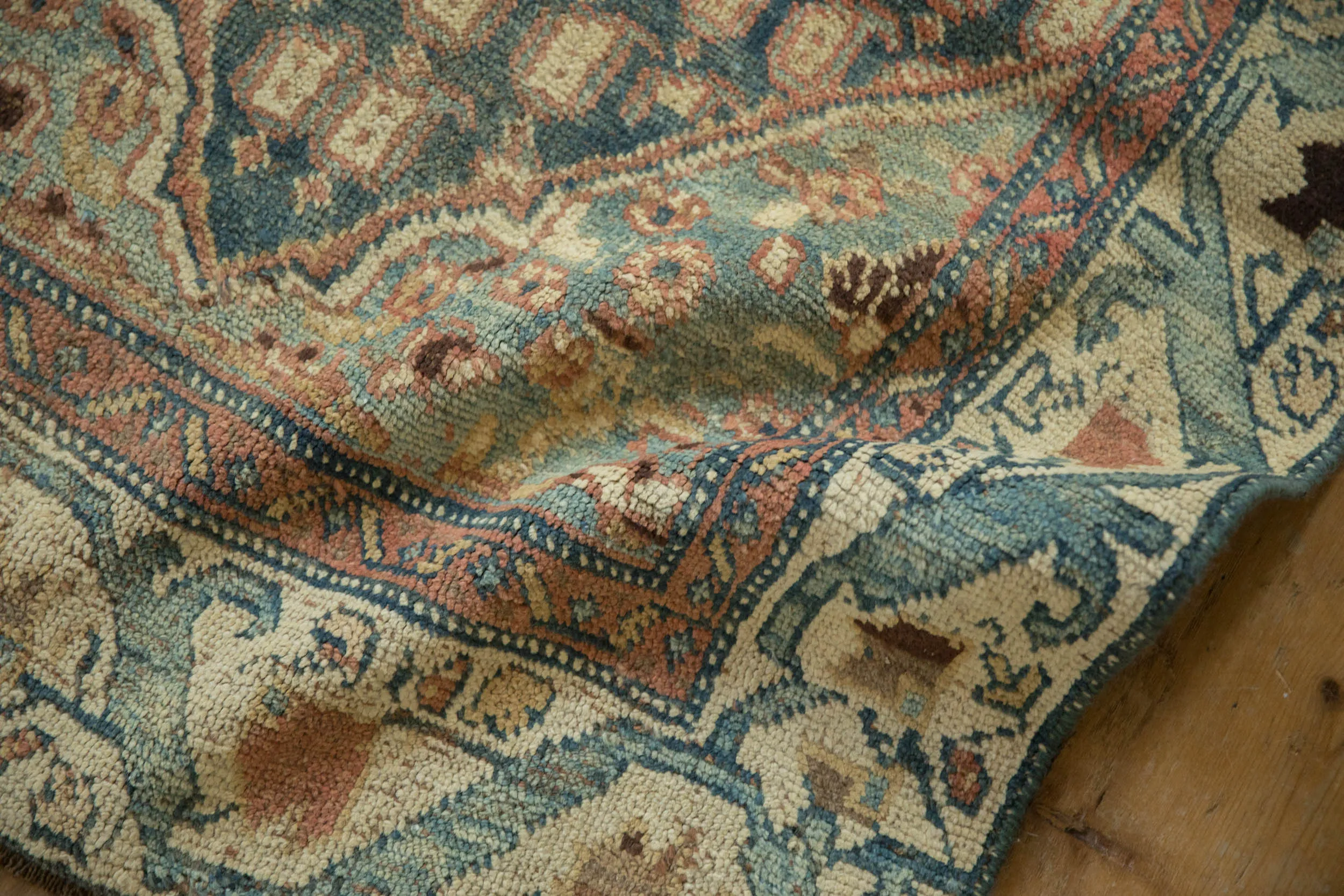3x10.5 Vintage Distressed Malayer Rug Runner