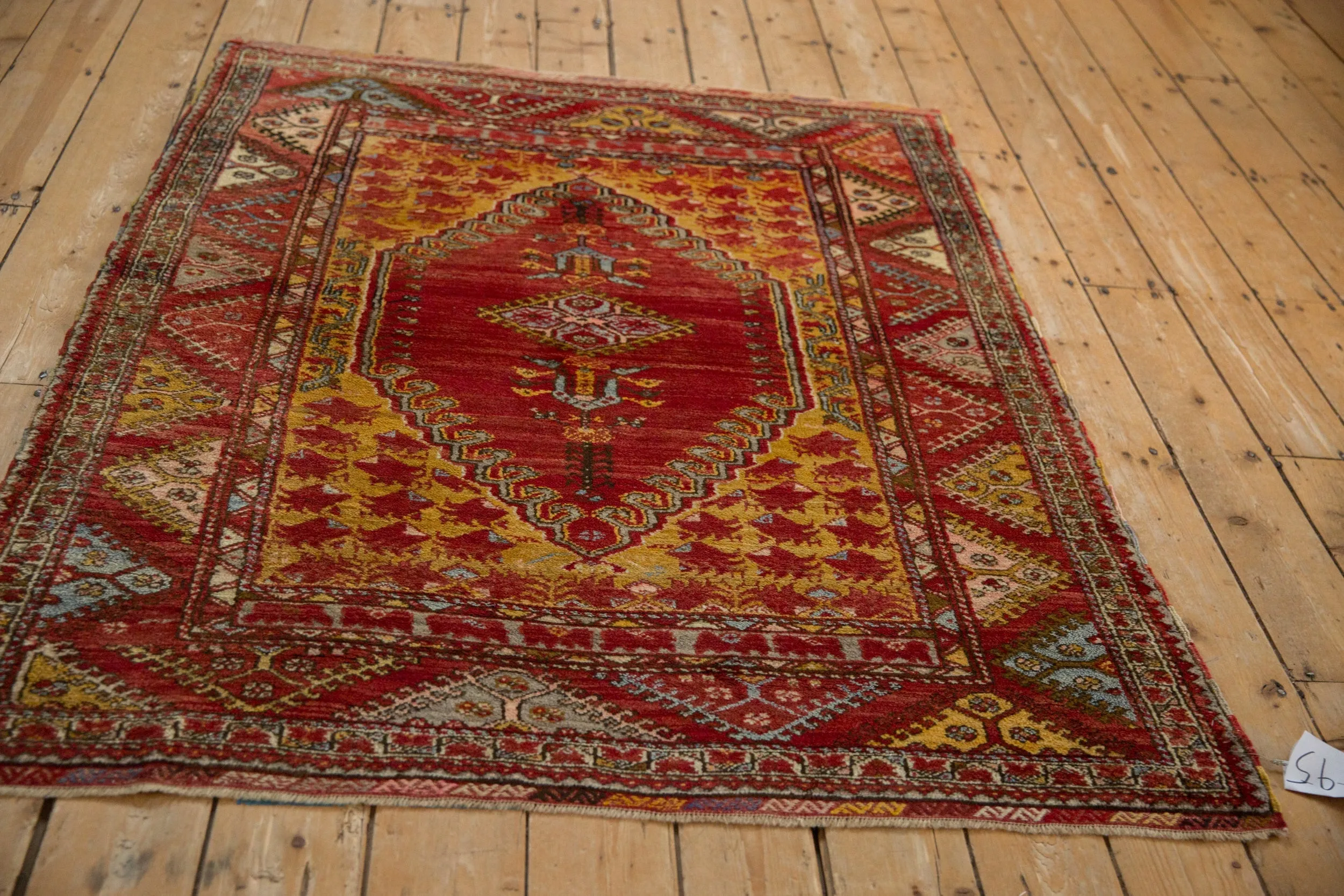 4.5x5.5 Vintage Anatolian Square Rug