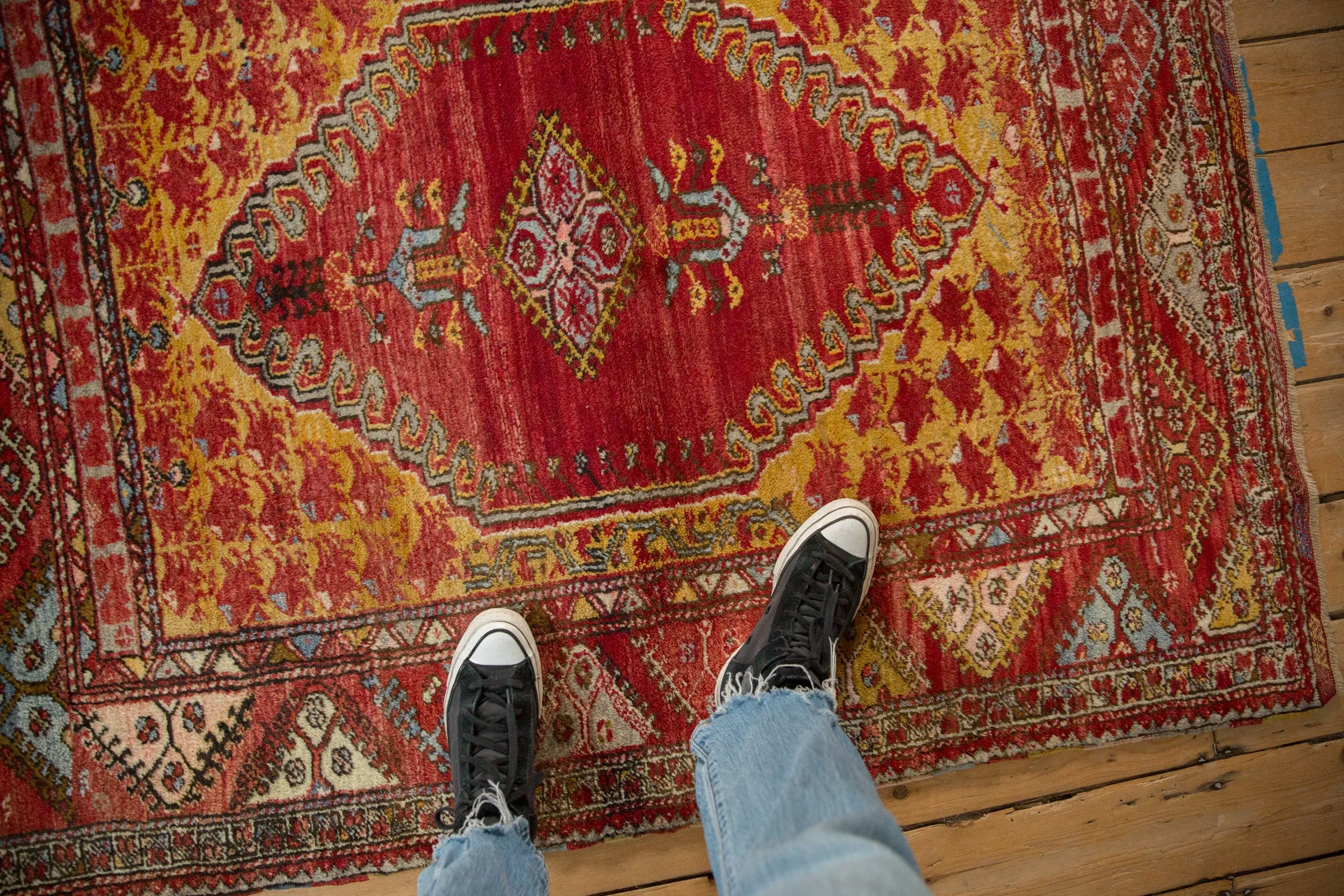 4.5x5.5 Vintage Anatolian Square Rug