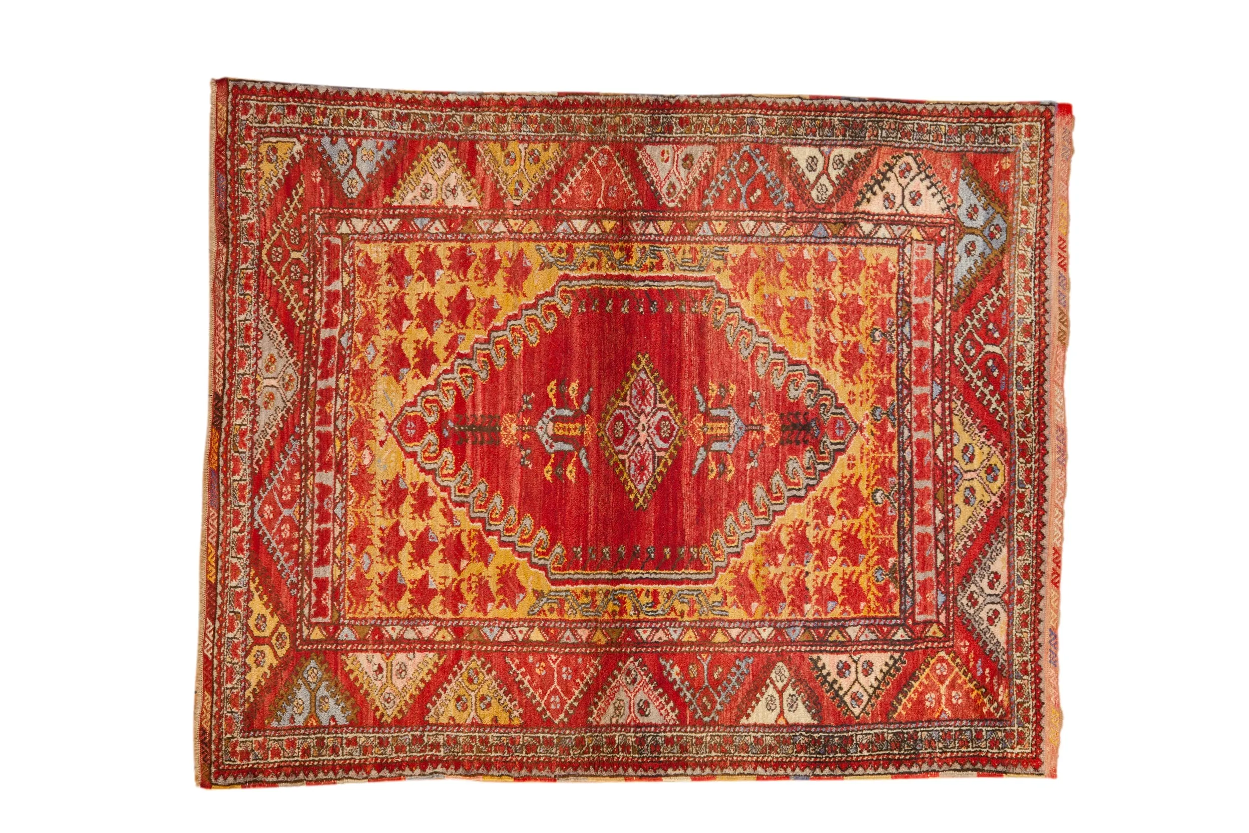 4.5x5.5 Vintage Anatolian Square Rug