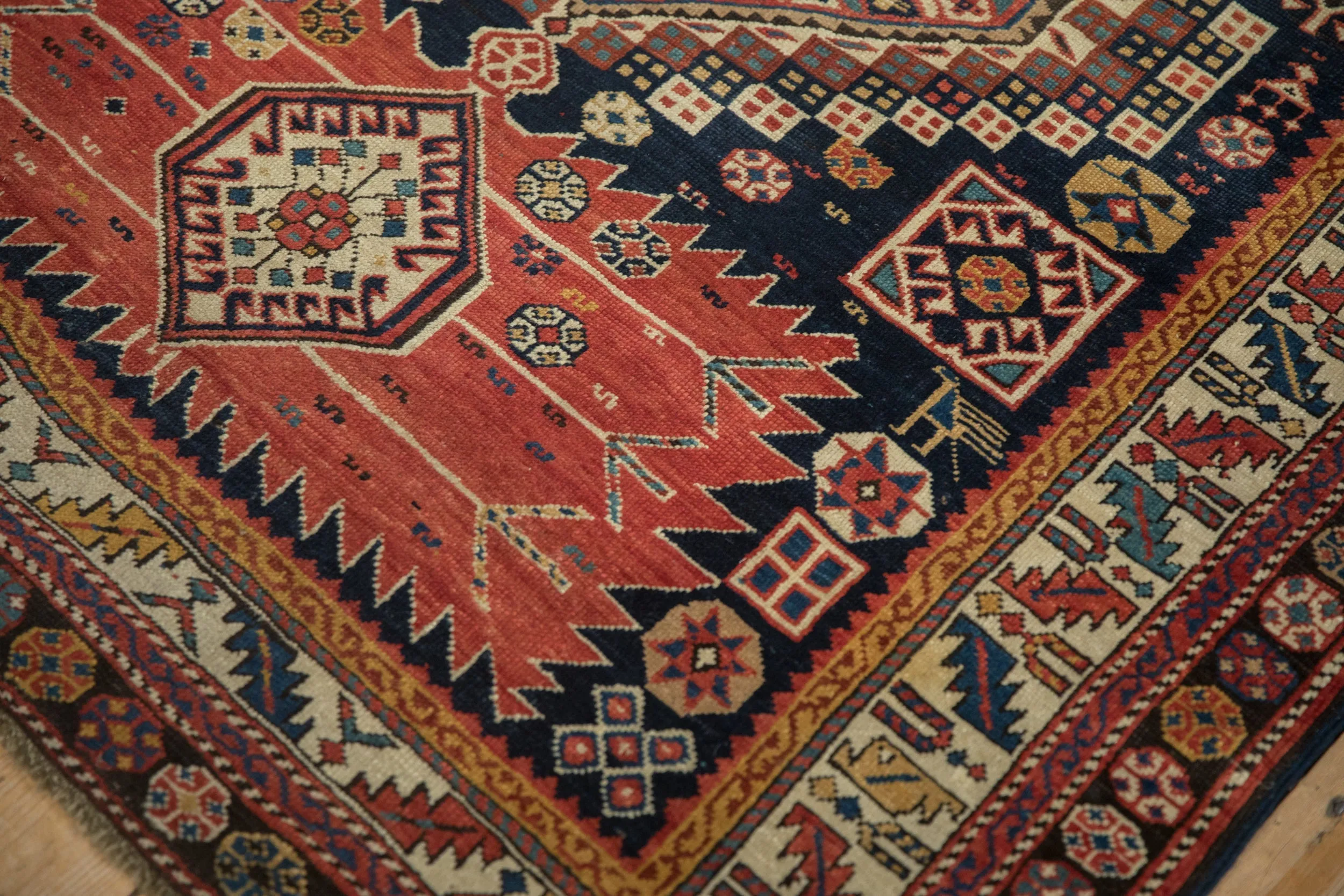 4.5x9 Antique Caucasian Rug Runner