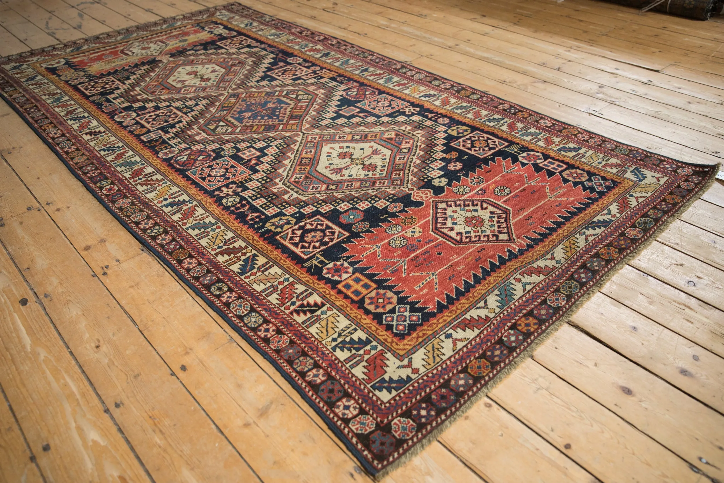 4.5x9 Antique Caucasian Rug Runner
