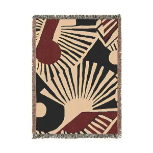 Abstract Sunburst Woven Blanket