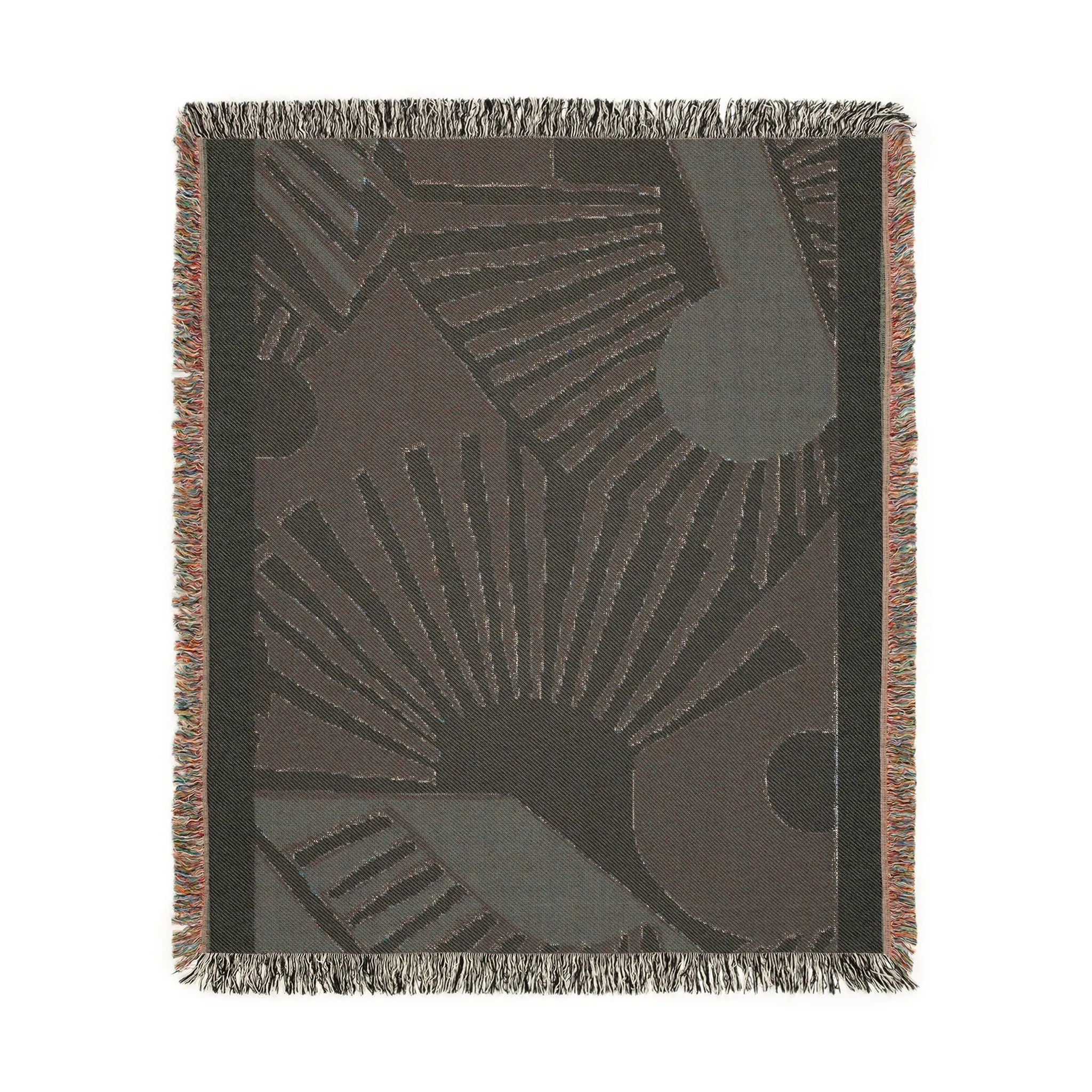 Abstract Sunburst Woven Blanket