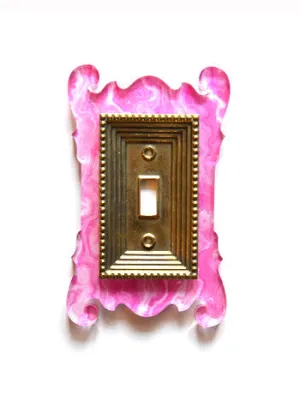 Acrylic   Brass | Rococo Style, Pink Agate