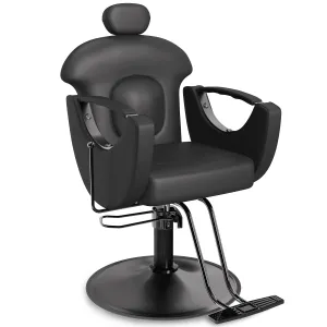 All Black Reclining Salon Chair BS-92
