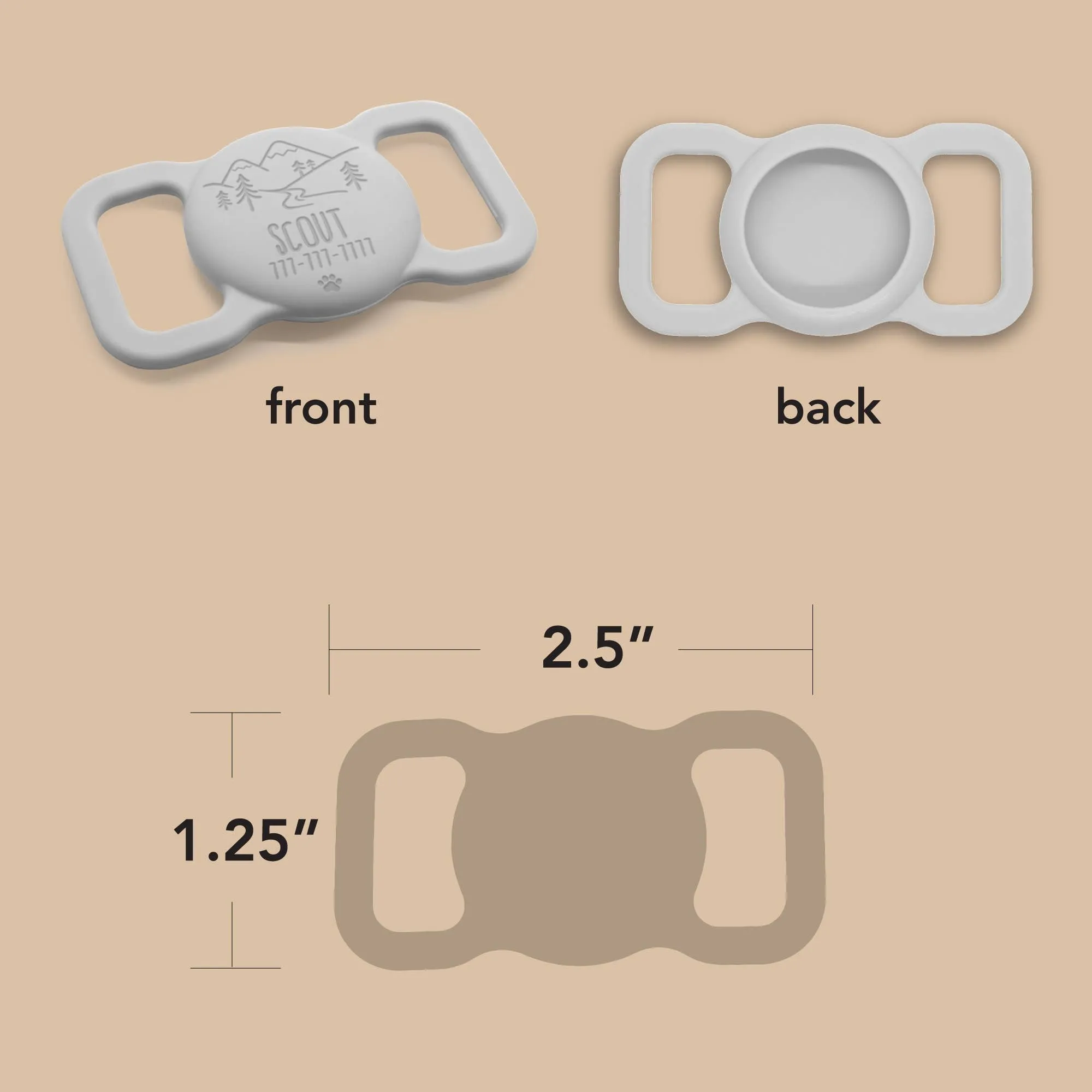 Besties Pets - Adventure Is Calling Silicone Pet AirTag Holder - Custom