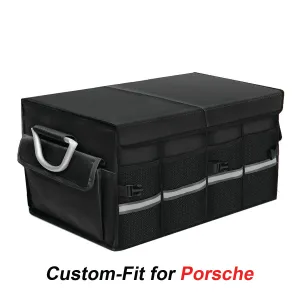 Big Trunk Organizer, Custom-Fit For Car, Cargo Organizer SUV Trunk Storage Waterproof Collapsible Durable Multi Compartments WaRL253