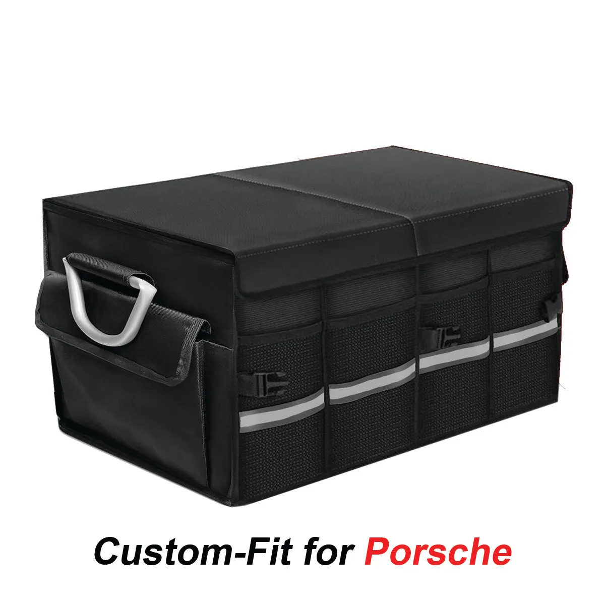 Big Trunk Organizer, Custom-Fit For Car, Cargo Organizer SUV Trunk Storage Waterproof Collapsible Durable Multi Compartments WaRL253