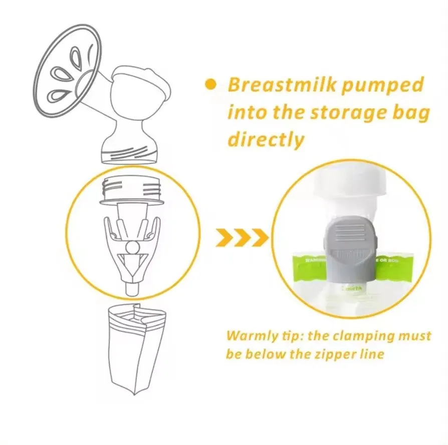 Bimirth Pump-to-Bag Breast Pump Adapters - Set of 2