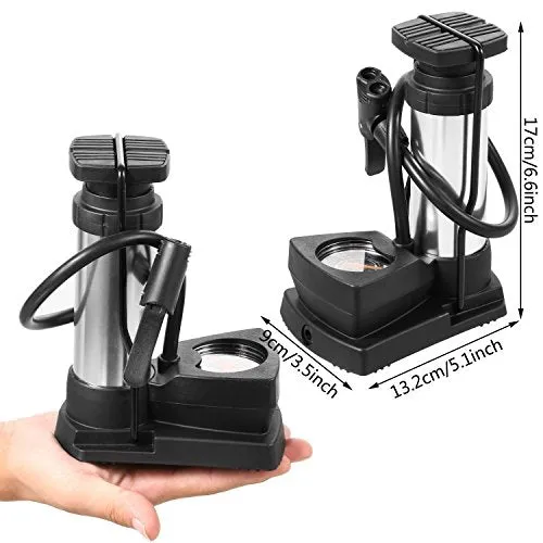 Birud® Aluminum Alloy Portable Floor Foot Activated Bicycle Air Pump 230 PSI
