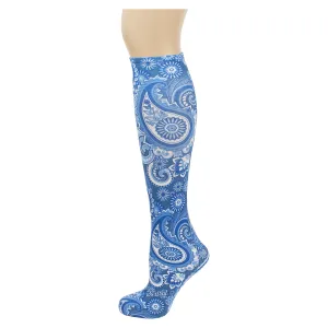 Bokhara Blue Adult Knee Highs