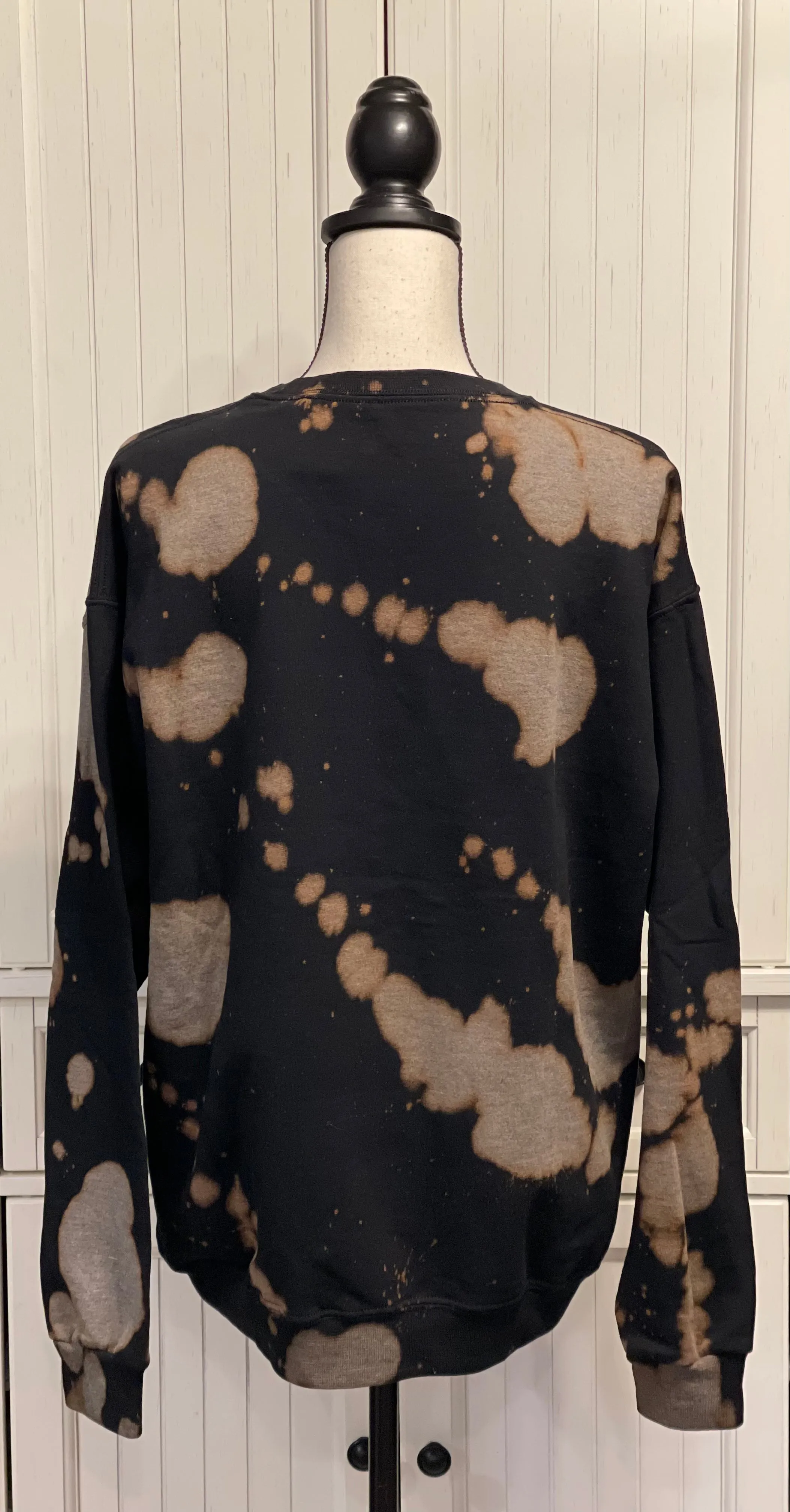 Carnation Distressed Crew Neck ~ Unisex Size Large