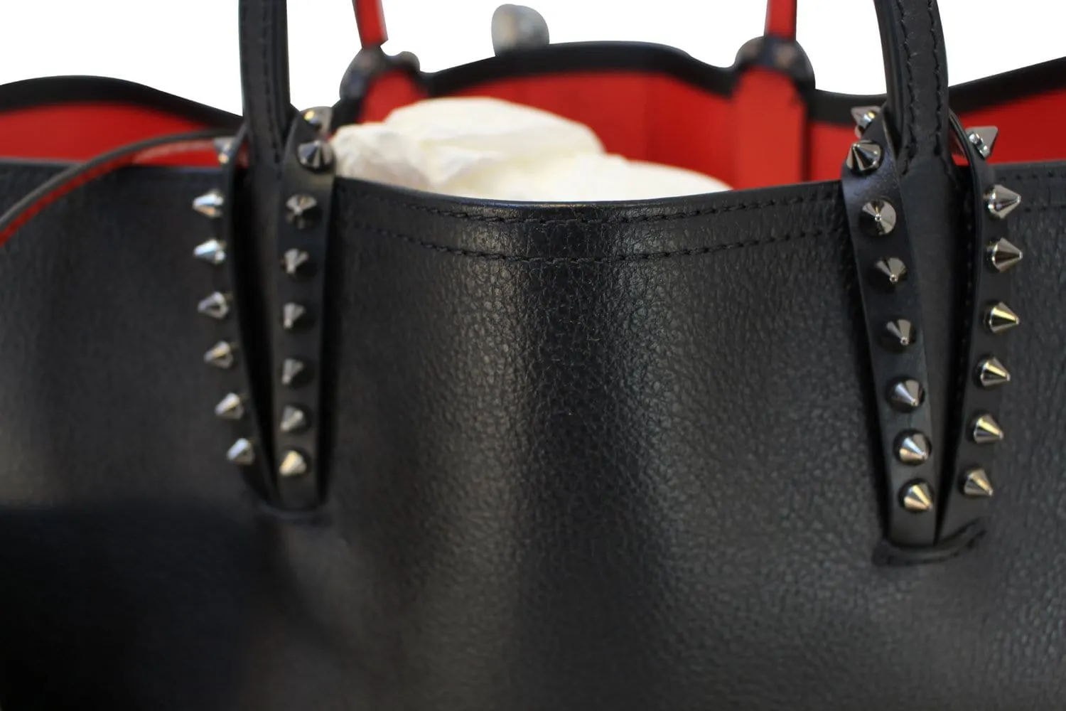 CHRISTIAN LOUBOUTIN Tote Bag - Cabata Studded Leather Bag