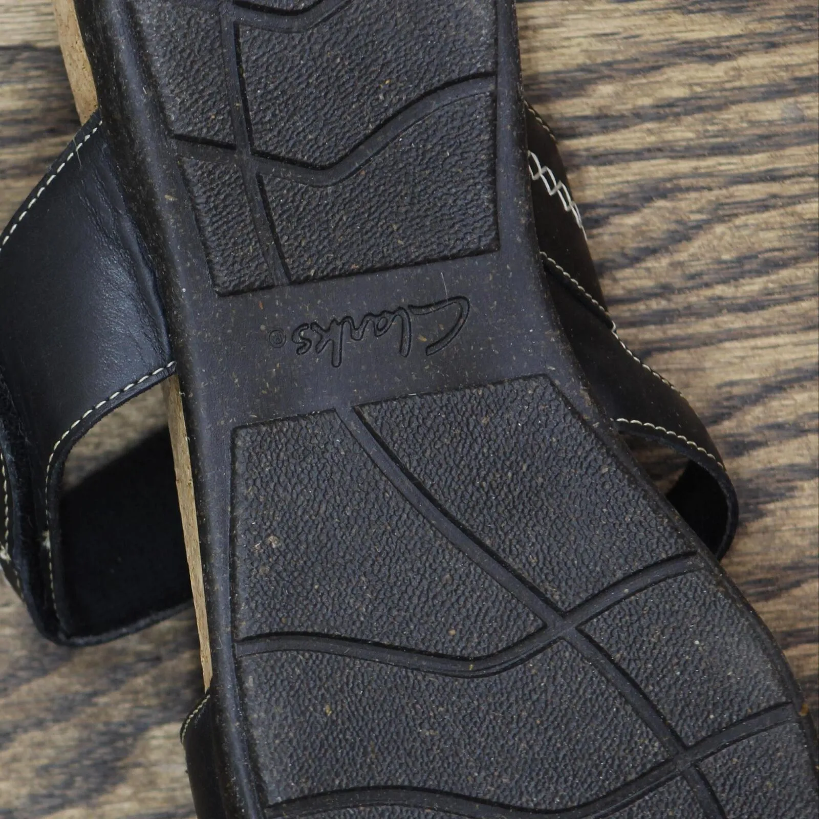 Clarks Women's Collection Roseville Bay Sandals Shoes Black Leather 9.5W