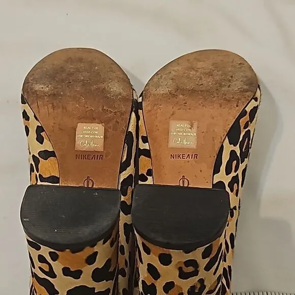 COPY - - Cole Haan Nike Air Leopard Print Calf Hair Morgan Pumps Real Fur Size …