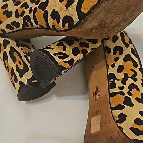 COPY - - Cole Haan Nike Air Leopard Print Calf Hair Morgan Pumps Real Fur Size …