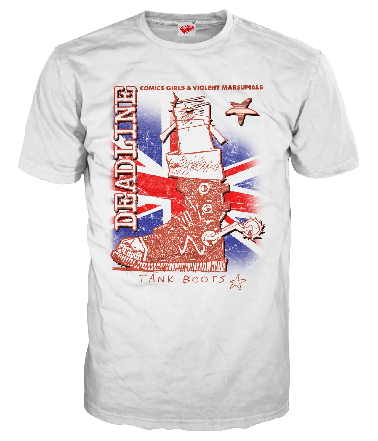 Deadline 0 Tank Boots Official Men's T-shirt (White)