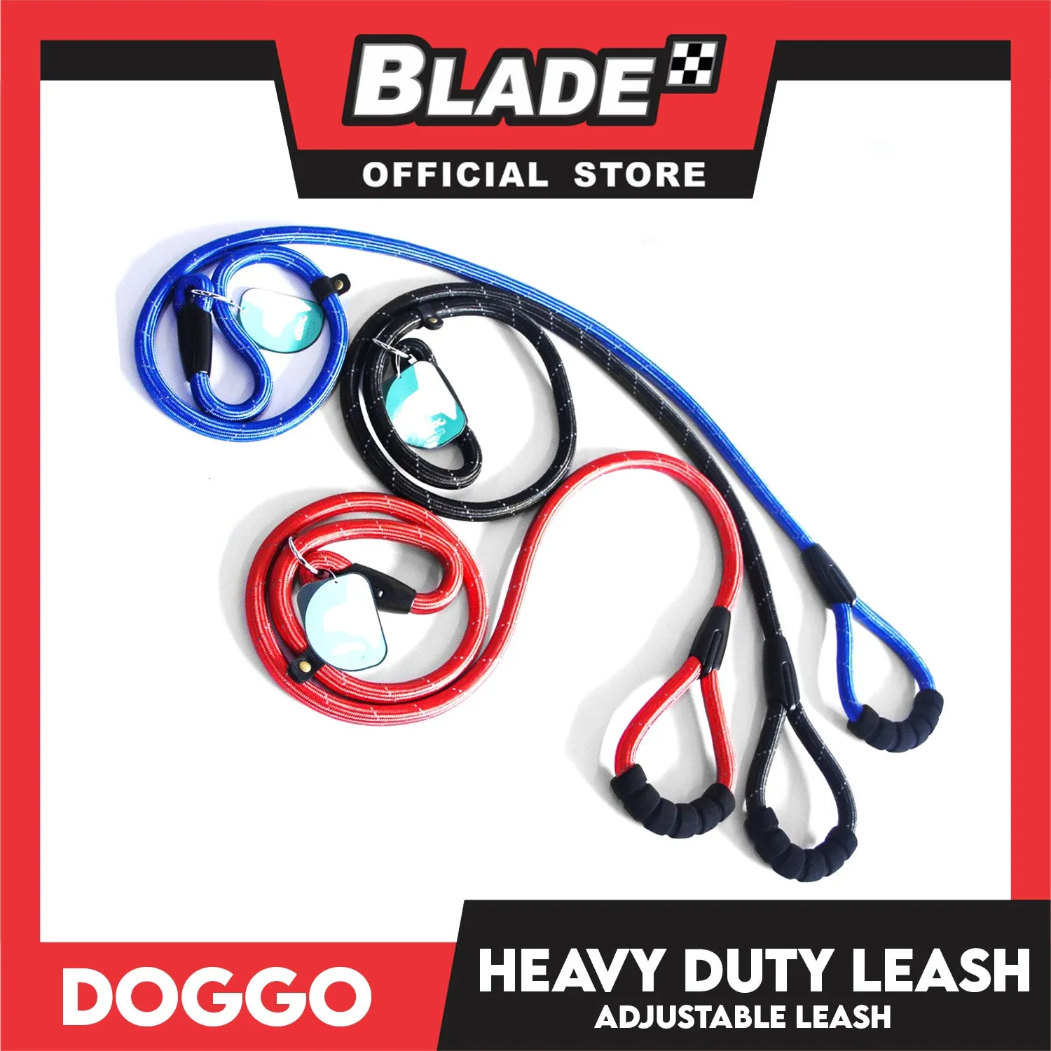 Doggo Heavy Duty Leash (Black) 58 ' ' Durable And Strong Leash for Your Dog