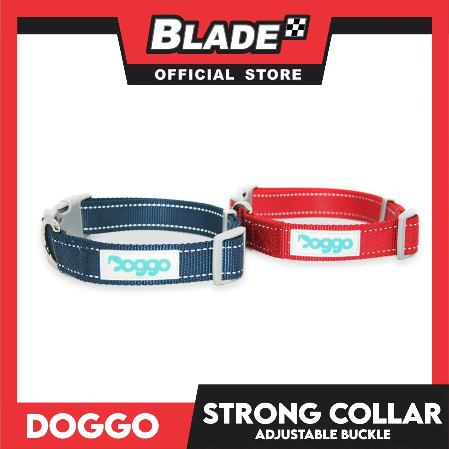 Doggo Strong Collar Medium Size (Red) Soft And Durable Collar for Your Dog