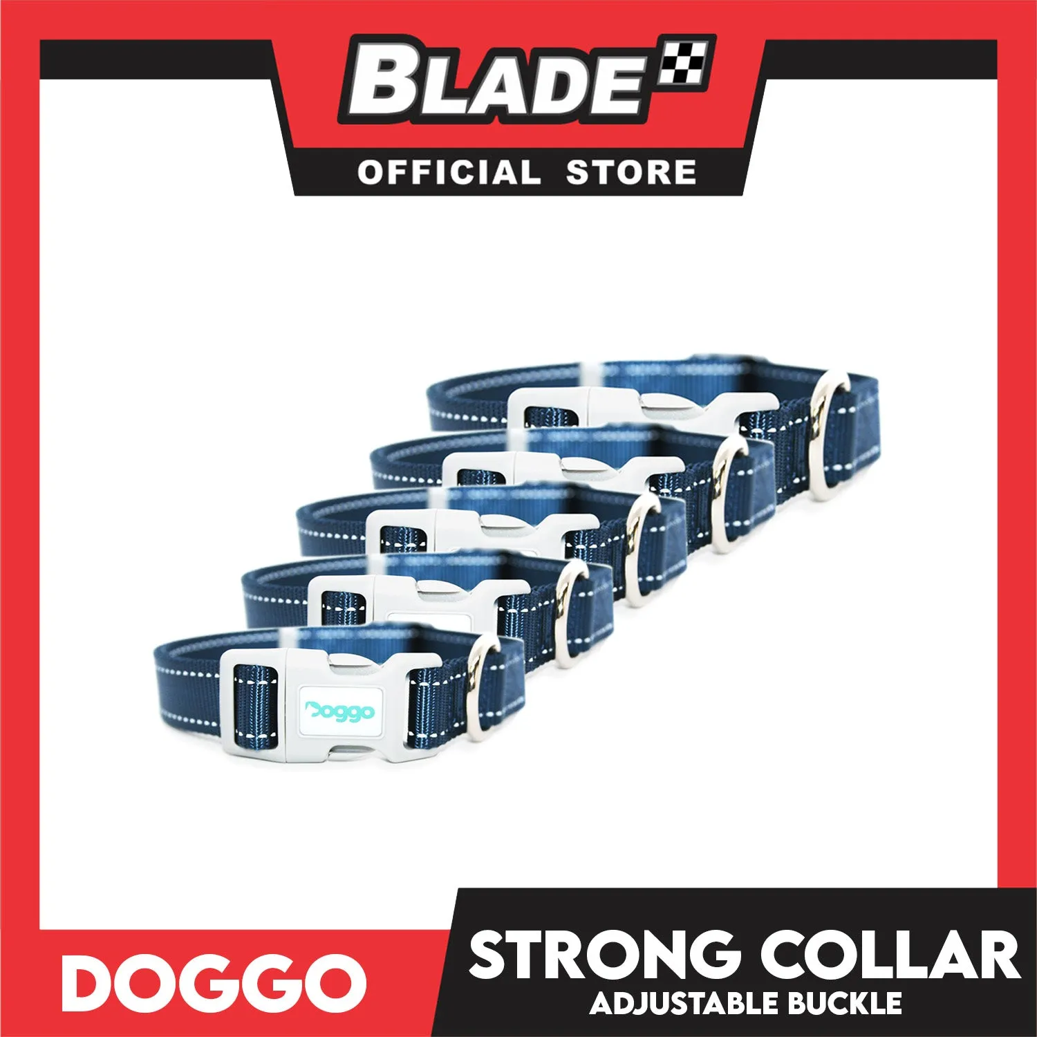 Doggo Strong Collar Small Size (Blue) Soft And Durable Collar for Your Dog