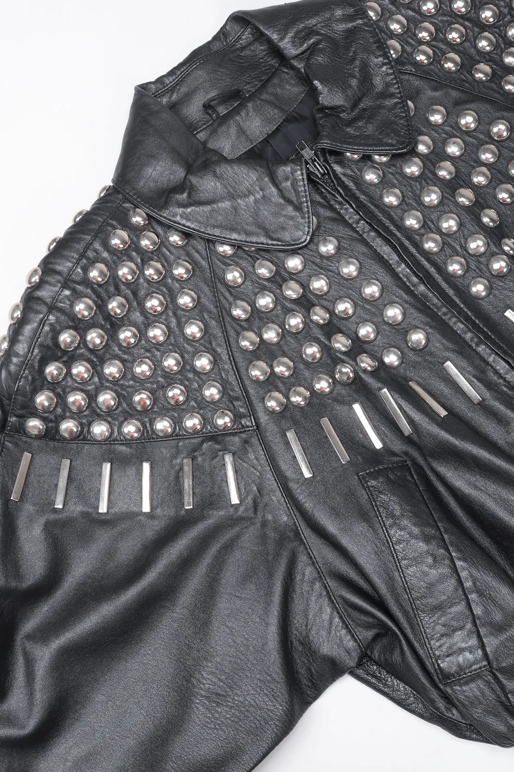 Dome Stud Leather Jacket