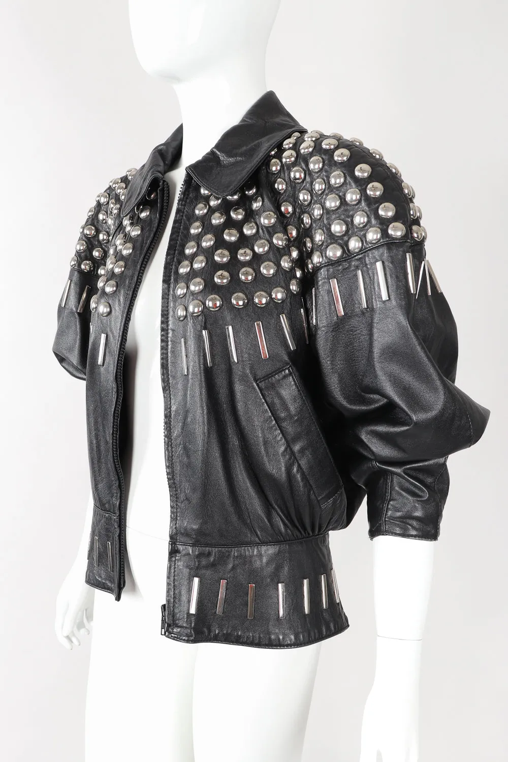 Dome Stud Leather Jacket
