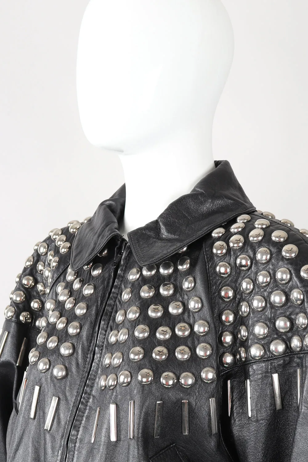 Dome Stud Leather Jacket