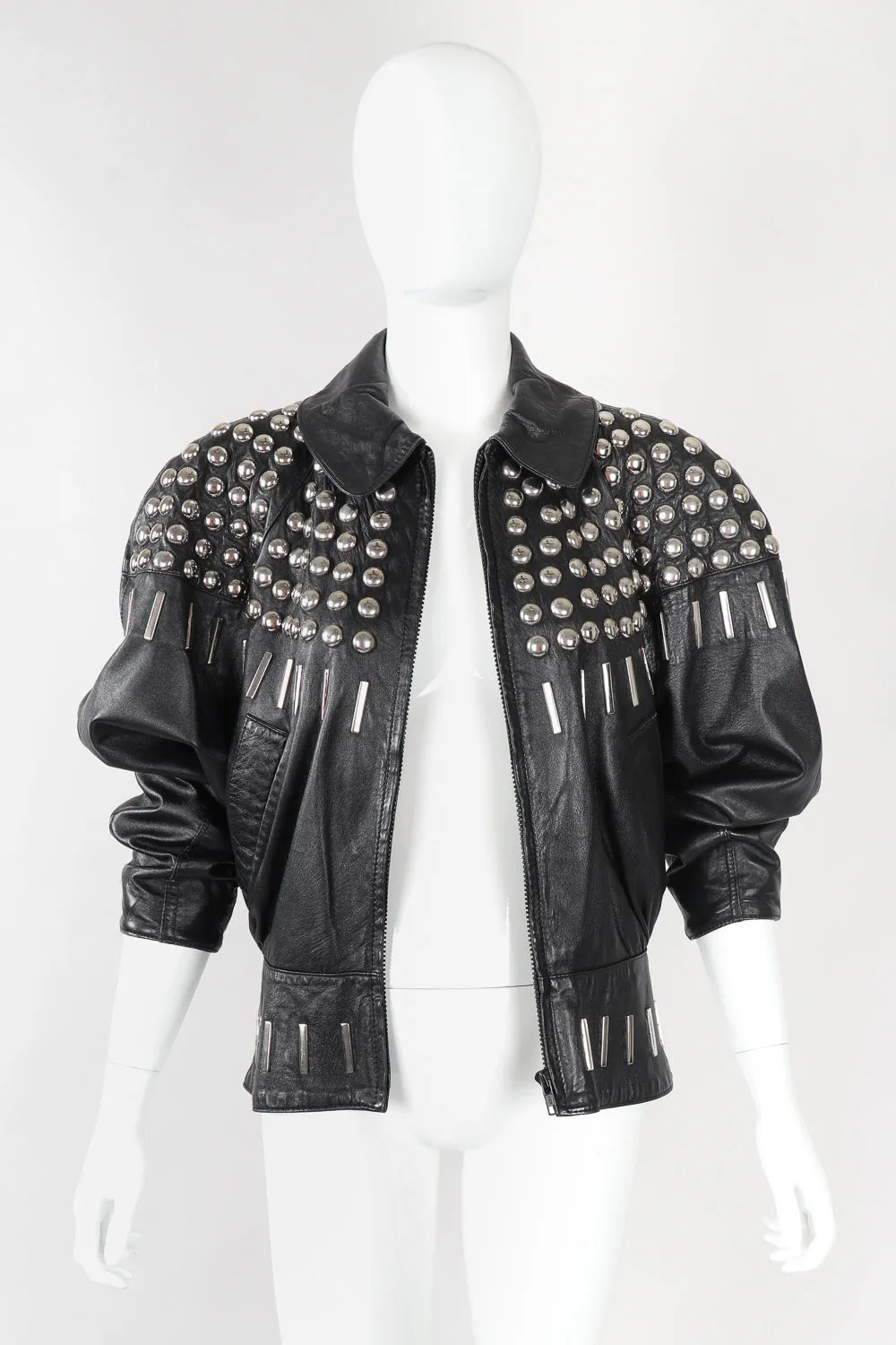 Dome Stud Leather Jacket