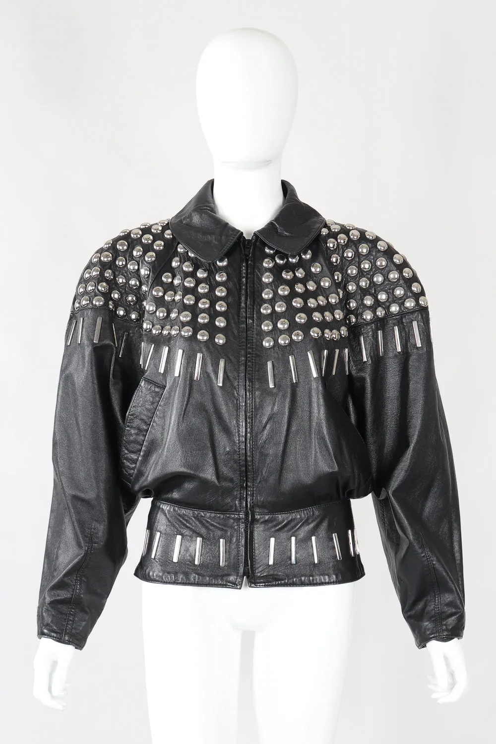Dome Stud Leather Jacket