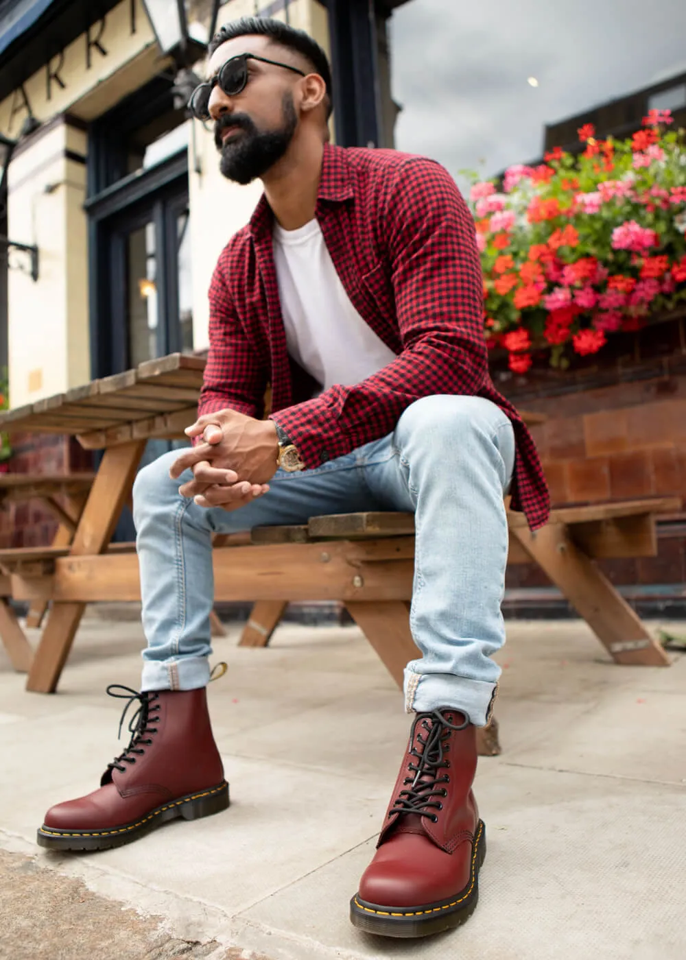 Dr. Martens 1460 Smooth Leather Boots Cherry Red