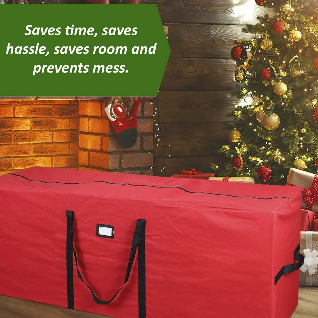 Durable 600D Oxford Xmas Tree Storage Bag Fits Up to 7 Ft. Disassembled Holiday Tree