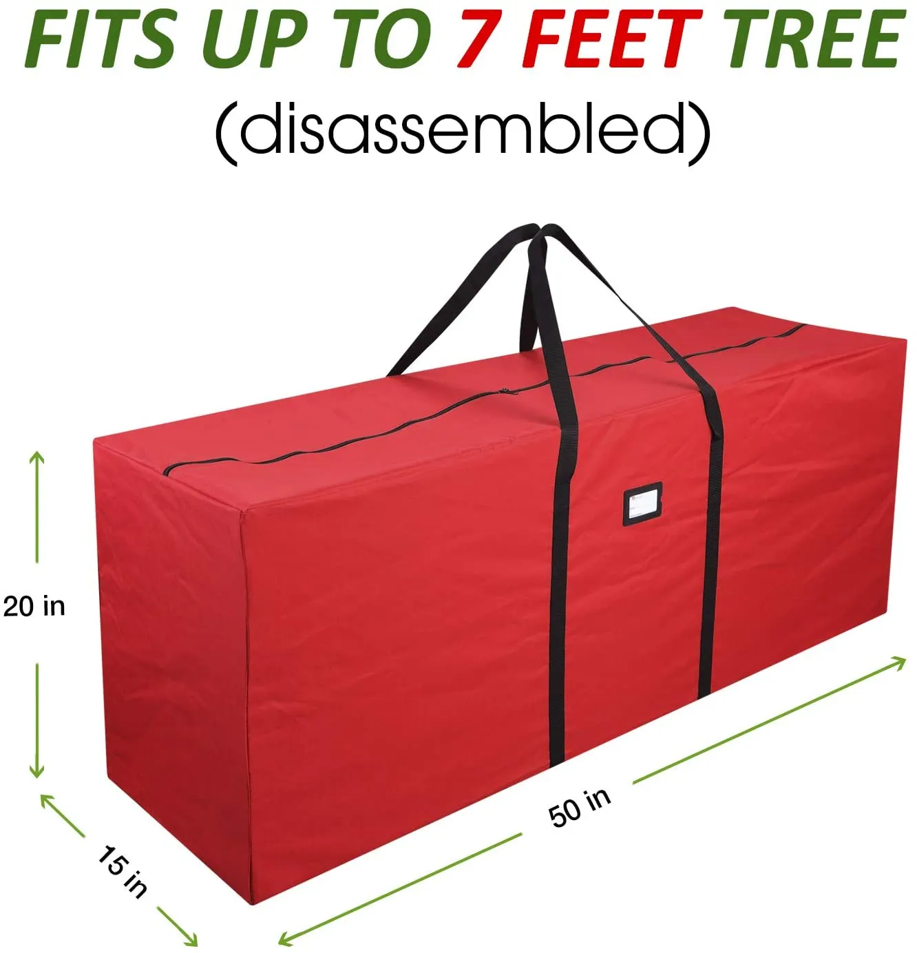 Durable 600D Oxford Xmas Tree Storage Bag Fits Up to 7 Ft. Disassembled Holiday Tree