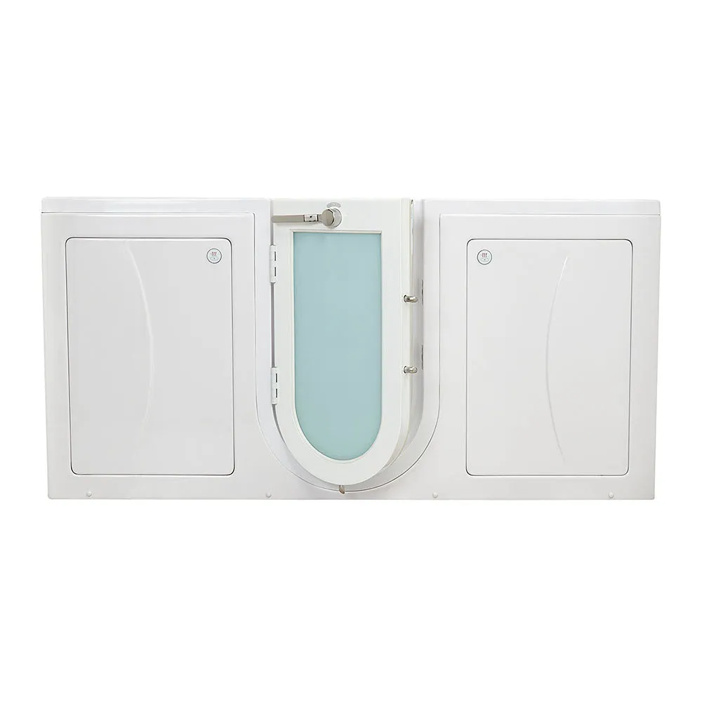 Ella Big4Two 36"x80" Hydro   Air Massage w/ Independent Foot Massage Acrylic Two Seat Walk-In-Bathtub, Left Outswing Door, Heated Seats, No Faucet, 2" Dual Drain