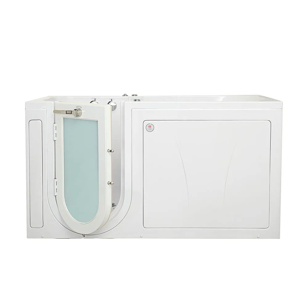 Ella Shak 36"x72" Acrylic Air and Hydro Massage w/ Independent Foot Massage Walk-In Bathtub , Left Outward Swing Door, 2" Dual Drain, Heated Seat and Backrest