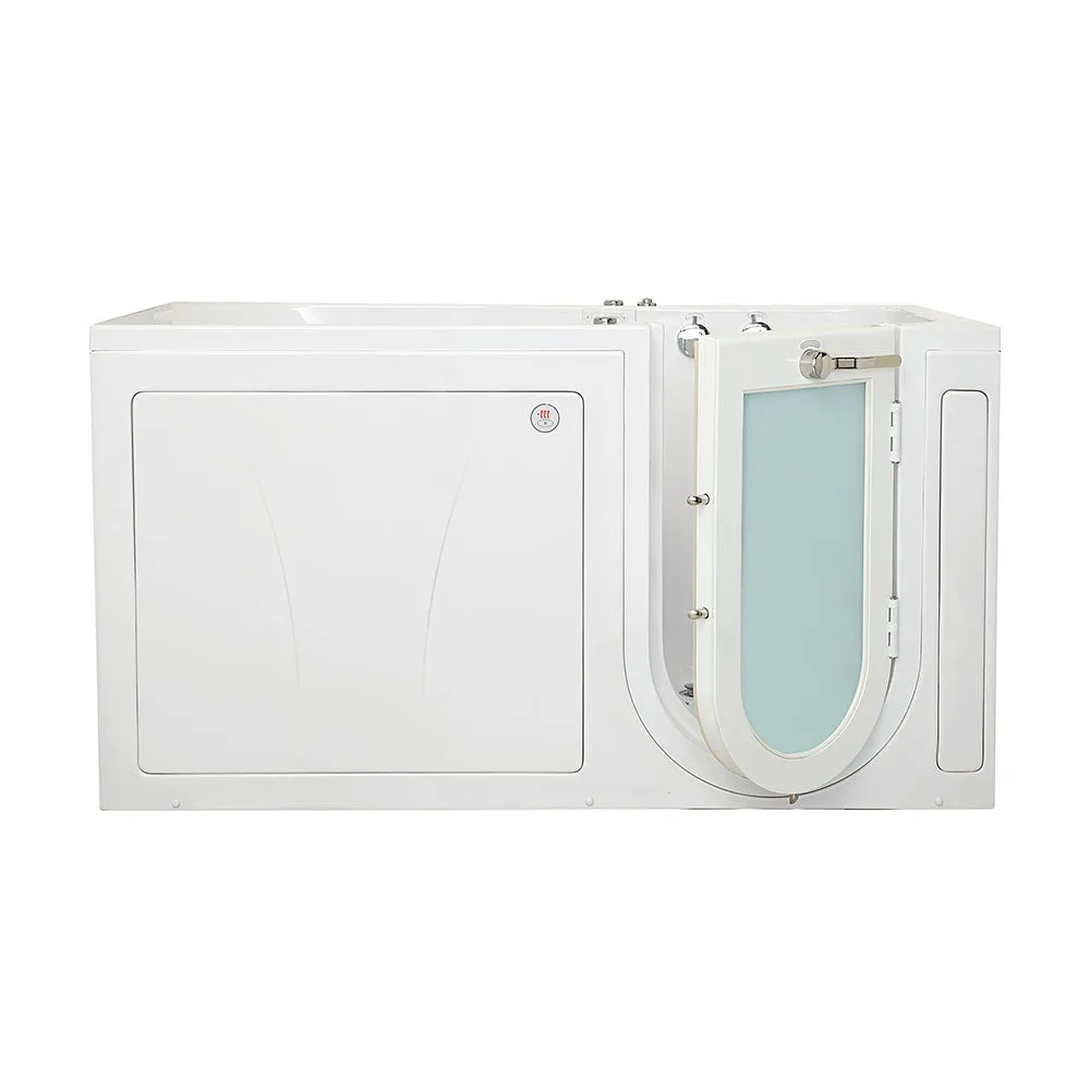 Ella Shak 36"x72" Acrylic Air and Hydro Massage w/ Independent Foot Massage Walk-In Bathtub , Right Outward Swing Door, 2" Dual Drain, Heated Seat and Backrest