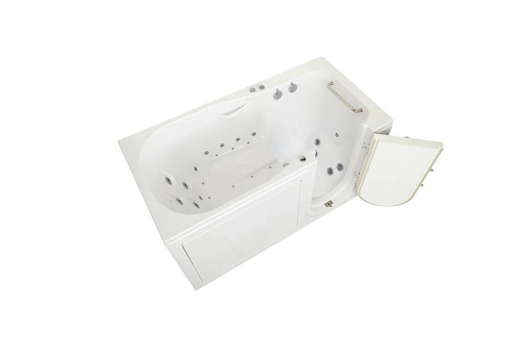 Ella Shak 36"x72" Acrylic Air and Hydro Massage w/ Independent Foot Massage Walk-In Bathtub , Right Outward Swing Door, 2" Dual Drain