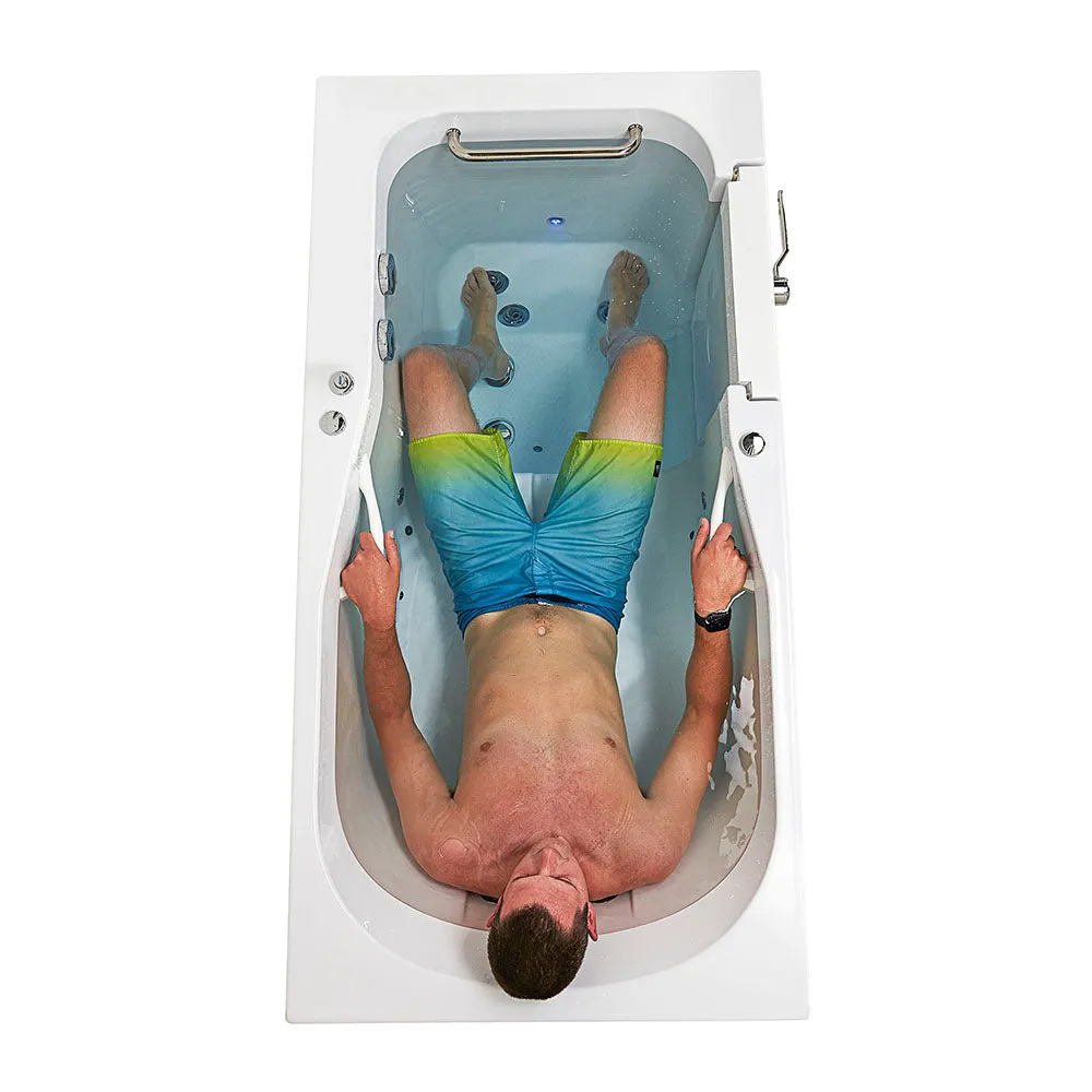Ella Shak 36"x72" Acrylic Air and Hydro Massage w/ Independent Foot Massage Walk-In Bathtub , Right Outward Swing Door, 2" Dual Drain