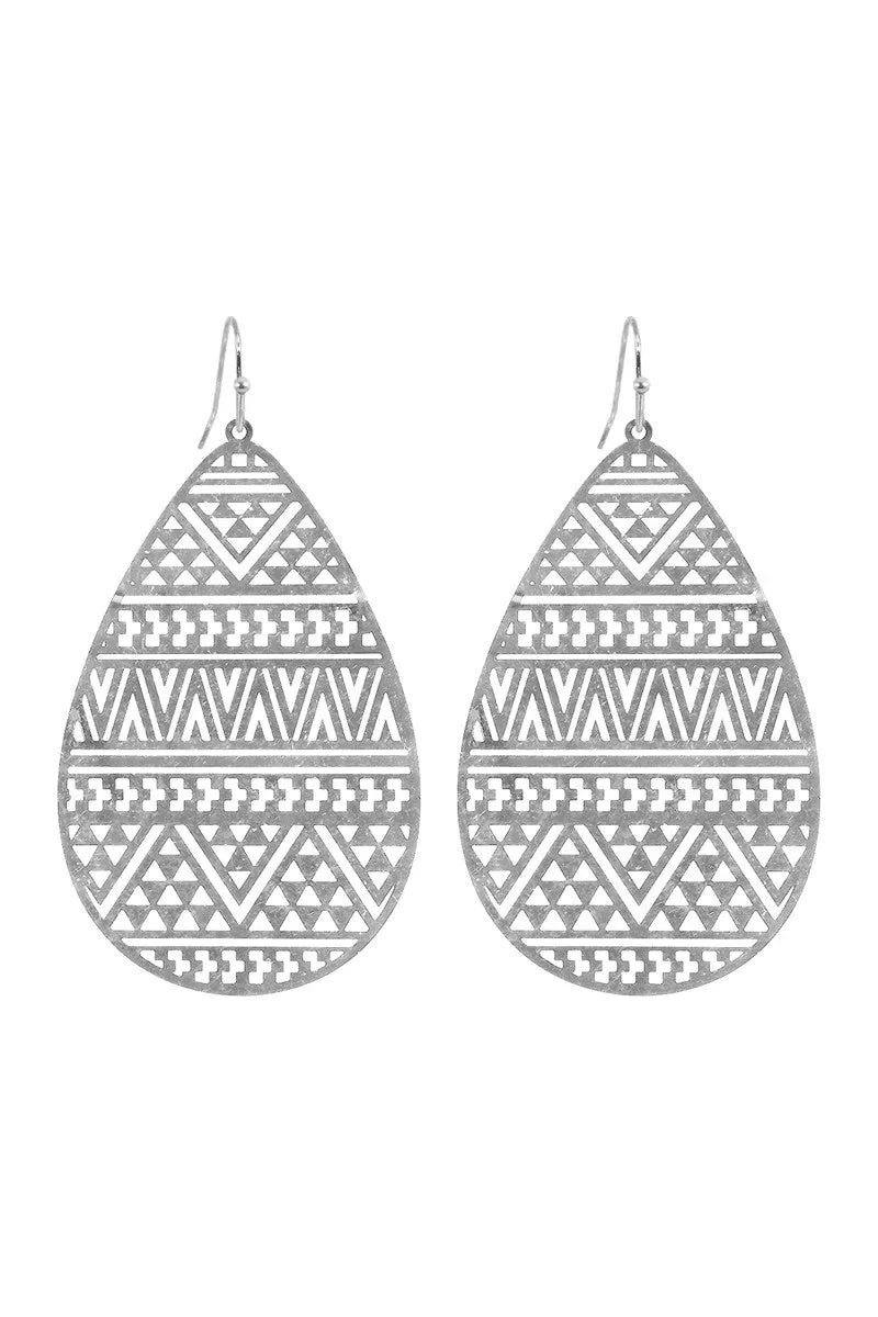 FILIGREE FISH HOOK EARRINGS