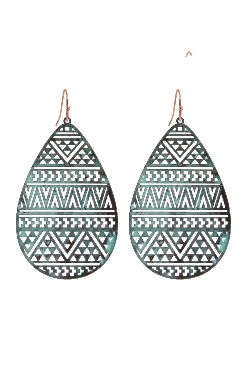 FILIGREE FISH HOOK EARRINGS
